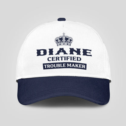 Certified Your Name Trouble Maker Washed Cap DIANE 13K1 C148PF