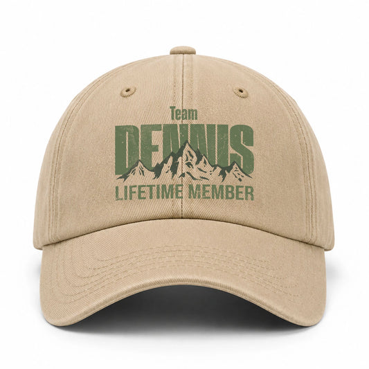 Team Your Name Lifetime Member Mountain Cap DENNIS 13K1 C58PF