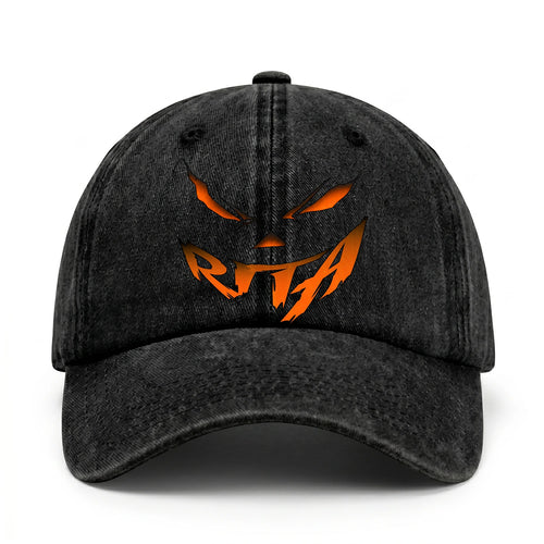 Your Name Jack O' Lantern Halloween Washed Cap RITA 13K1 C100PF