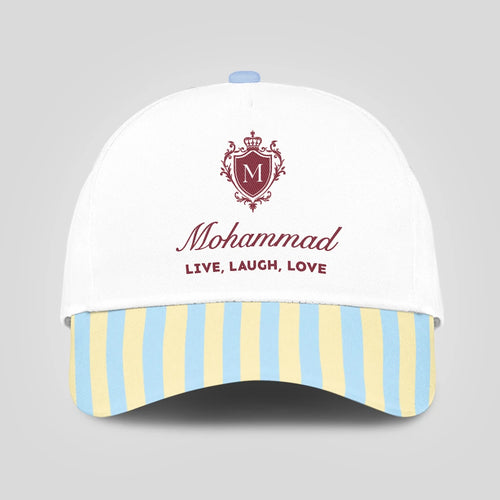 Live Laugh Love Blue And Yellow Luxury Cap MOHAMMAD 13K1 C121PF