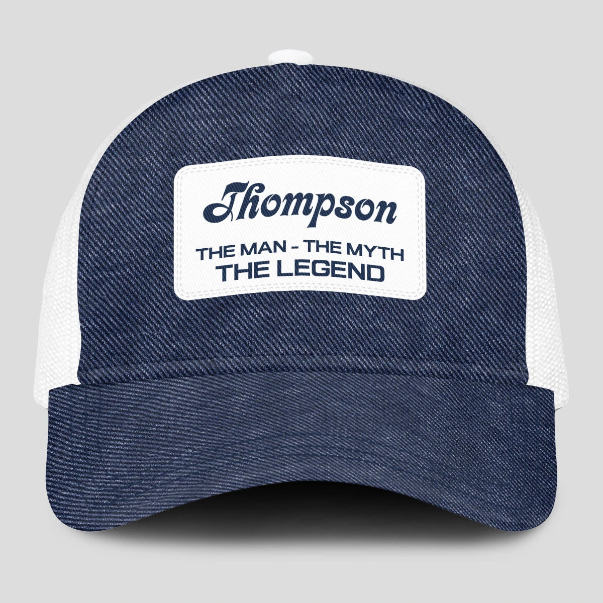 The Man The Myth The Legend Blue Denim Mesh Cap THOMPSON 13K1 C194PF