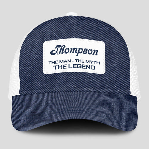The Man The Myth The Legend Blue Denim Mesh Cap THOMPSON 13K1 C194PF