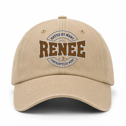 Hated By Many Confronted By None Washed Cap RENEE 13K1 C36PF