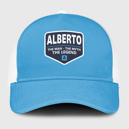 The Man The Myth The Legend Light Blue Mesh Cap ALBERTO 13K1 C190PF