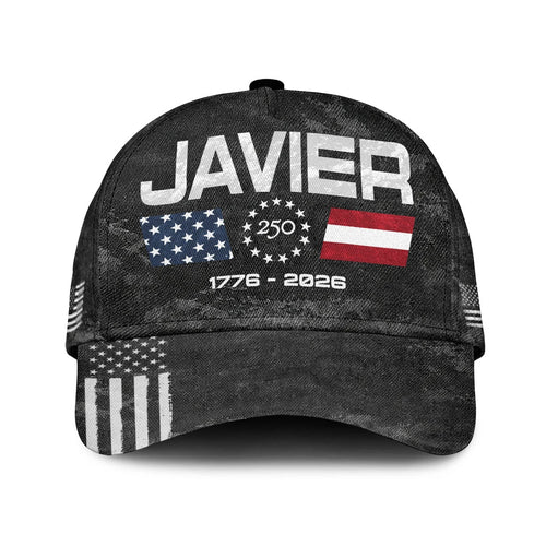 JAVIER 13K1-C13PF 250th Anniversary Patriotic Baseball Cap 1776–2026