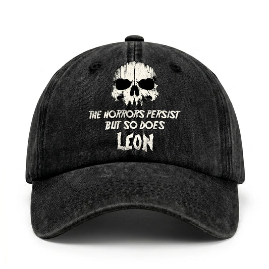 The Horrors Persist But So Does Your Name Cool Skull Washed Cap LEON 13K1 C134PF
