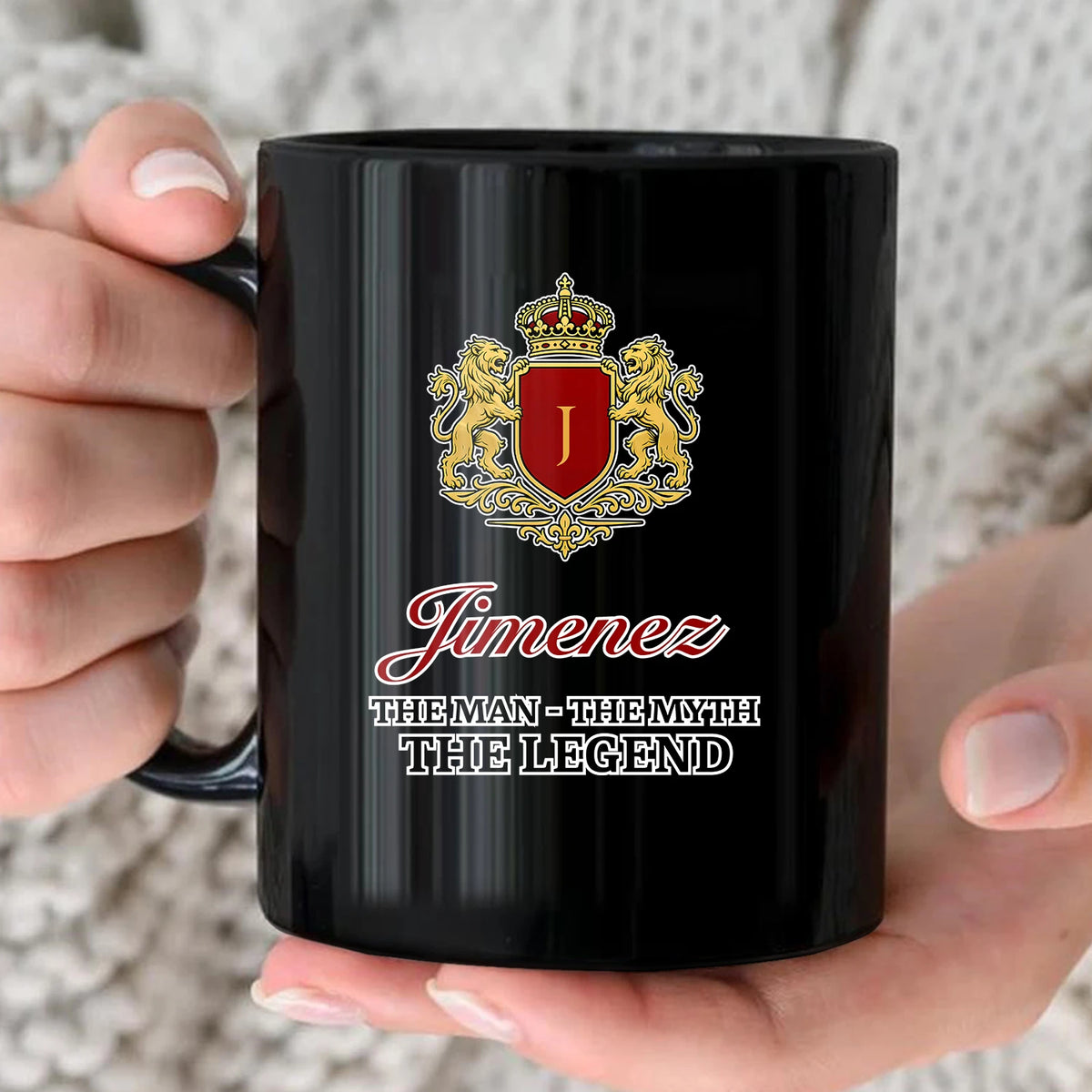 The Man The Myth The Legend Gold Royal Logo Mug JIMENEZ 13K1 MG03