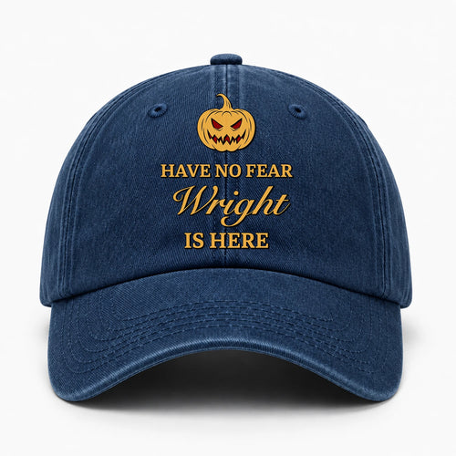 Have No Fear Your Name Is Here Jack O' Lantern Washed Cap WRIGHT 13K1 C165PF