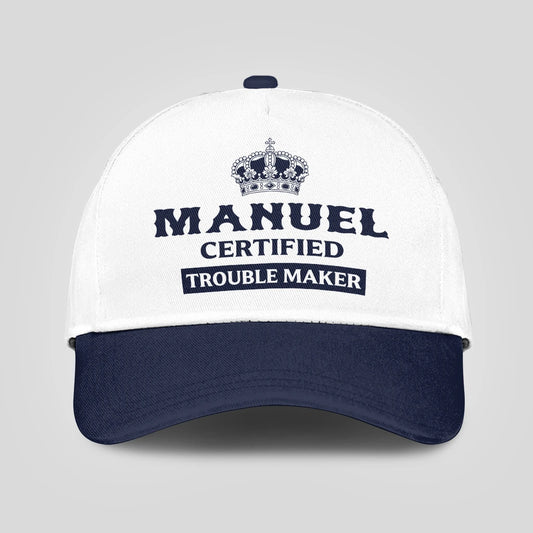 Certified Your Name Trouble Maker Washed Cap MANUEL 13K1 C148PF