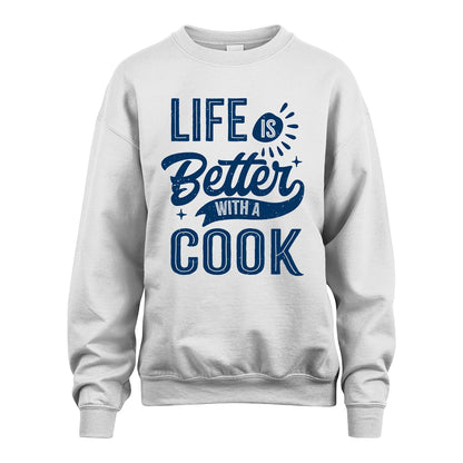 COOK 13K1-116 Personalized Name Quote T-Shirt Life Is Better With Unisex Gift