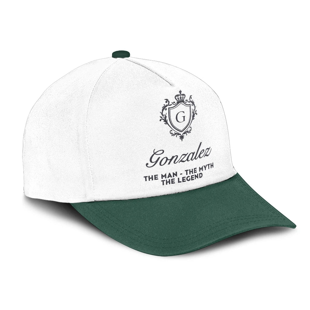 The Man The Myth The Legend Beautiful Green And White Cap GONZALEZ 13K1 C171PF