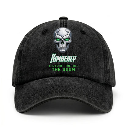 The Fear The Fate The Doom Skull Washed Cap KIMBERLY 13K1 C99PF