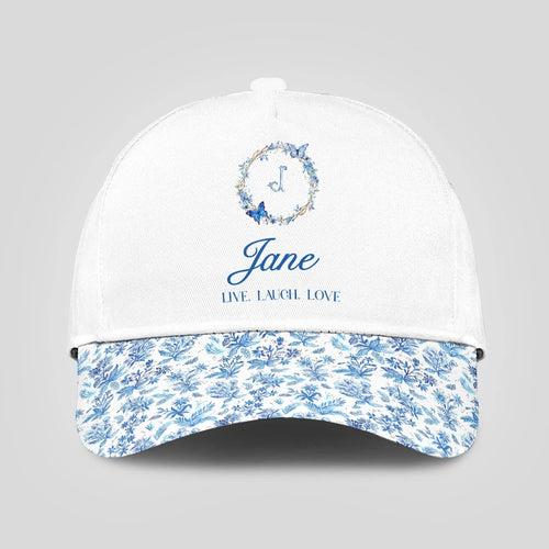 Live Laugh Love Blue Flowers Cap JANE 13K1 C50PF