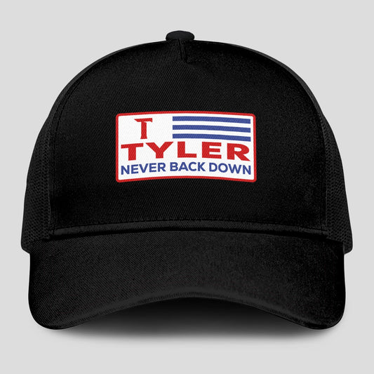 Never Back Down Vintage America Black Mesh Cap TYLER 13K1 C207PF