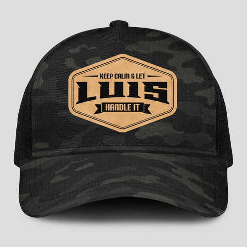 Keep Calm & Let Your Name Handle It Dark Camo Mesh Cap LUIS 13K1 C195PF