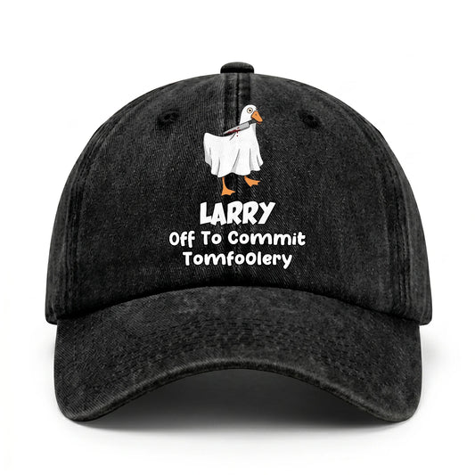 Off To Commit Tomfoolery Funny Goose Washed Cap LARRY 13K1 C131PF