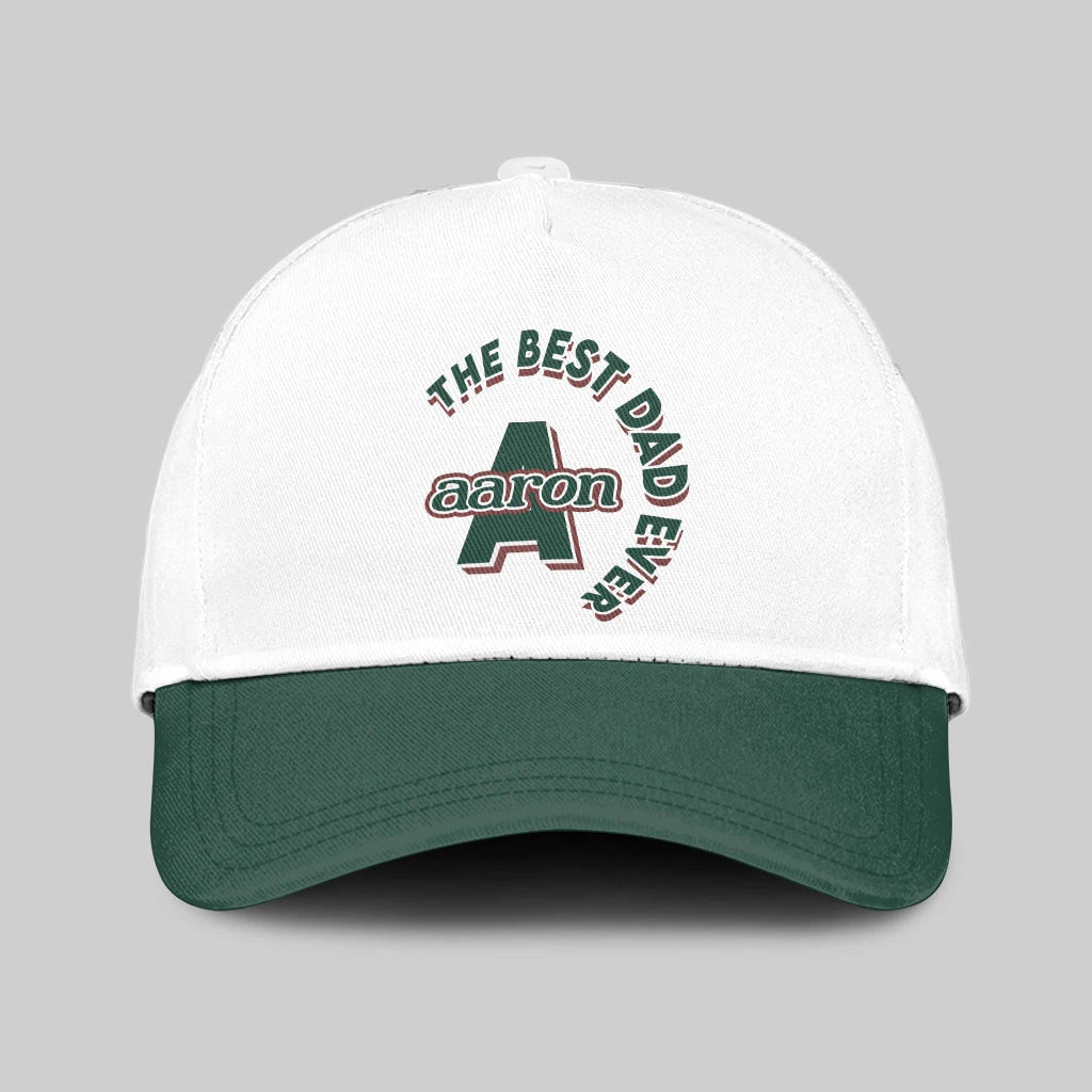 The Best Dad Ever Custom Name Cap AARON 13K1 C35PF