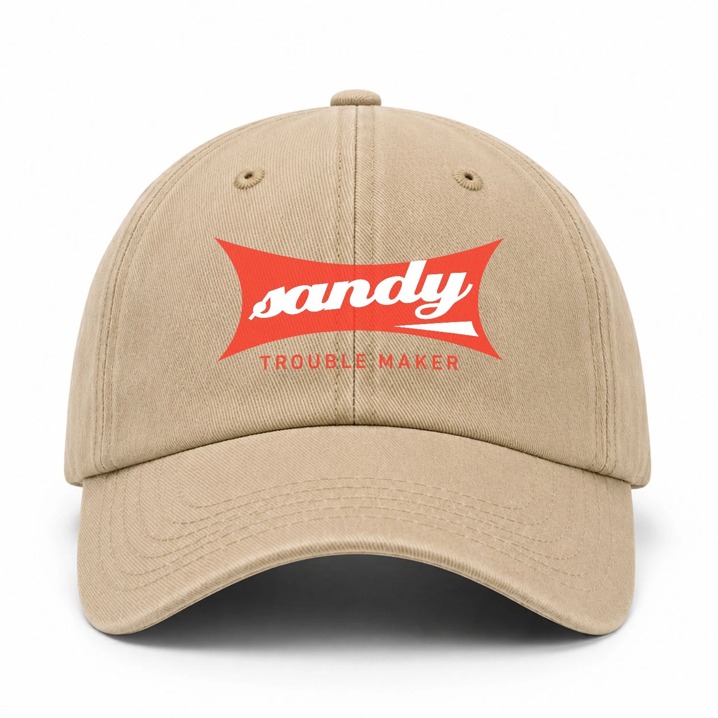 Trouble Maker Red Logo Washed Cap SANDY 13K1 C78PF