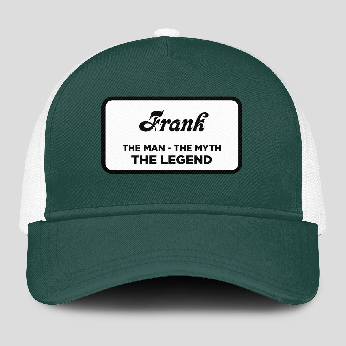The Man The Myth The Legend Green And White Mesh Cap FRANK 13K1 C198PF
