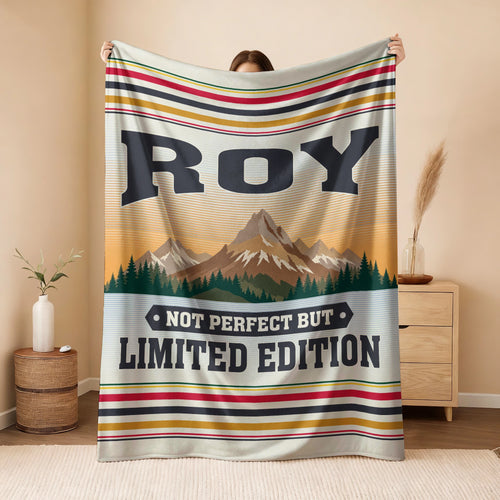 Not Perfect But Limited Edition Vintage Mountain Fleece Blanket ROY 13K1 BK45