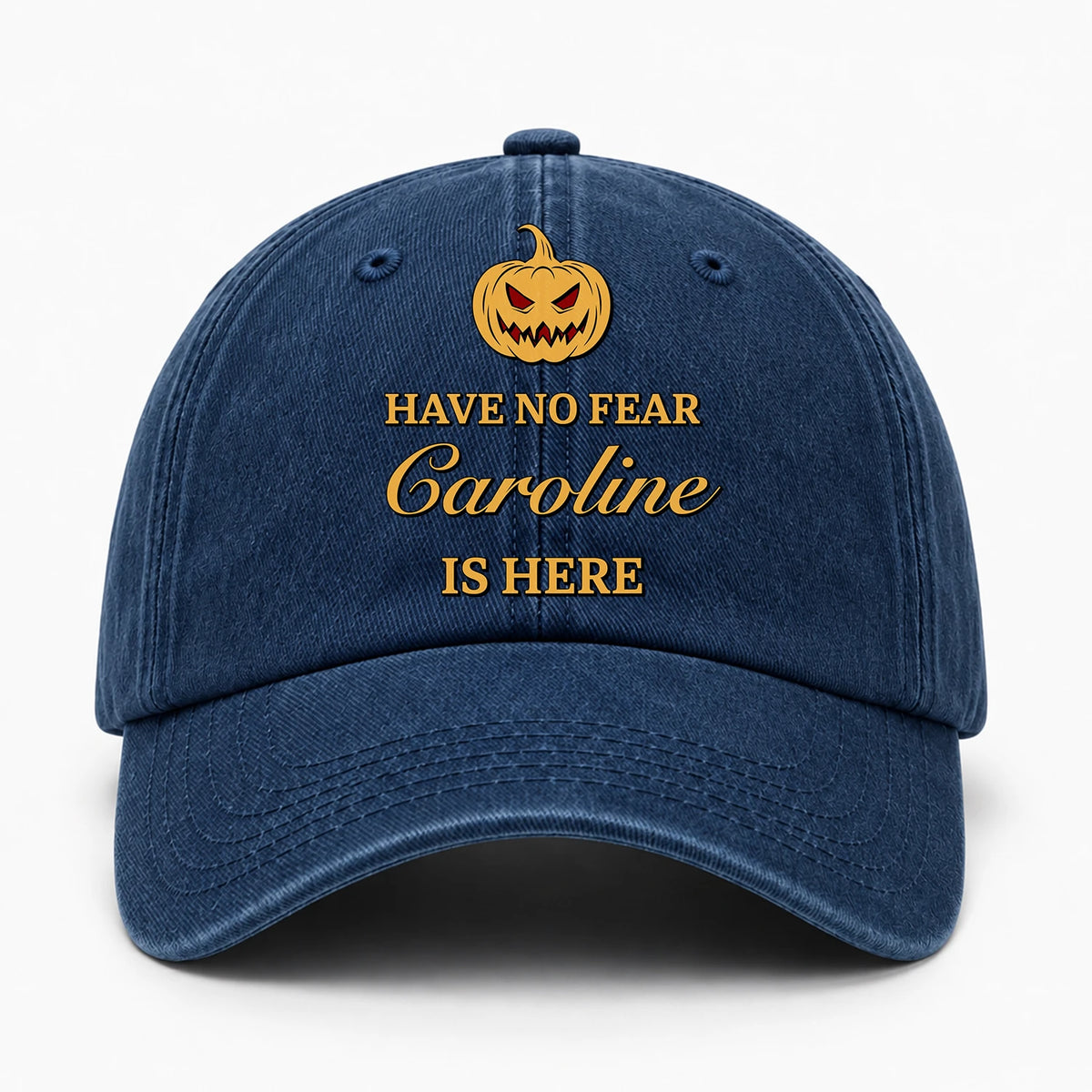 Have No Fear Your Name Is Here Jack O' Lantern Washed Cap CAROLINE 13K1 C165PF