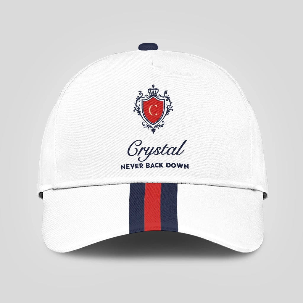 Never Back Down Stripped Cap CRYSTAL 13K1 C86PF