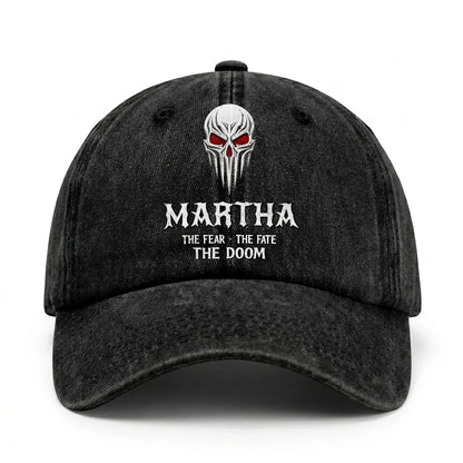 Your Name The Fear The Fate The Doom Skull Washed Cap MARTHA 13K1 C98PF