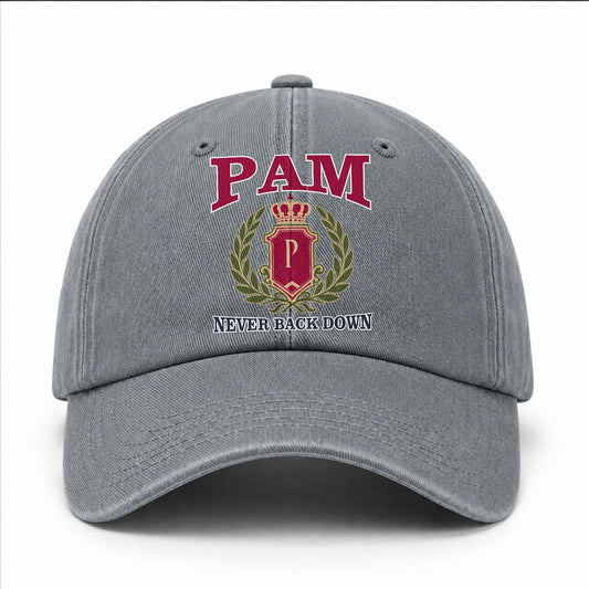 Your Name Never Back Down Royal Washed Cap PAM 13K1 C77PF