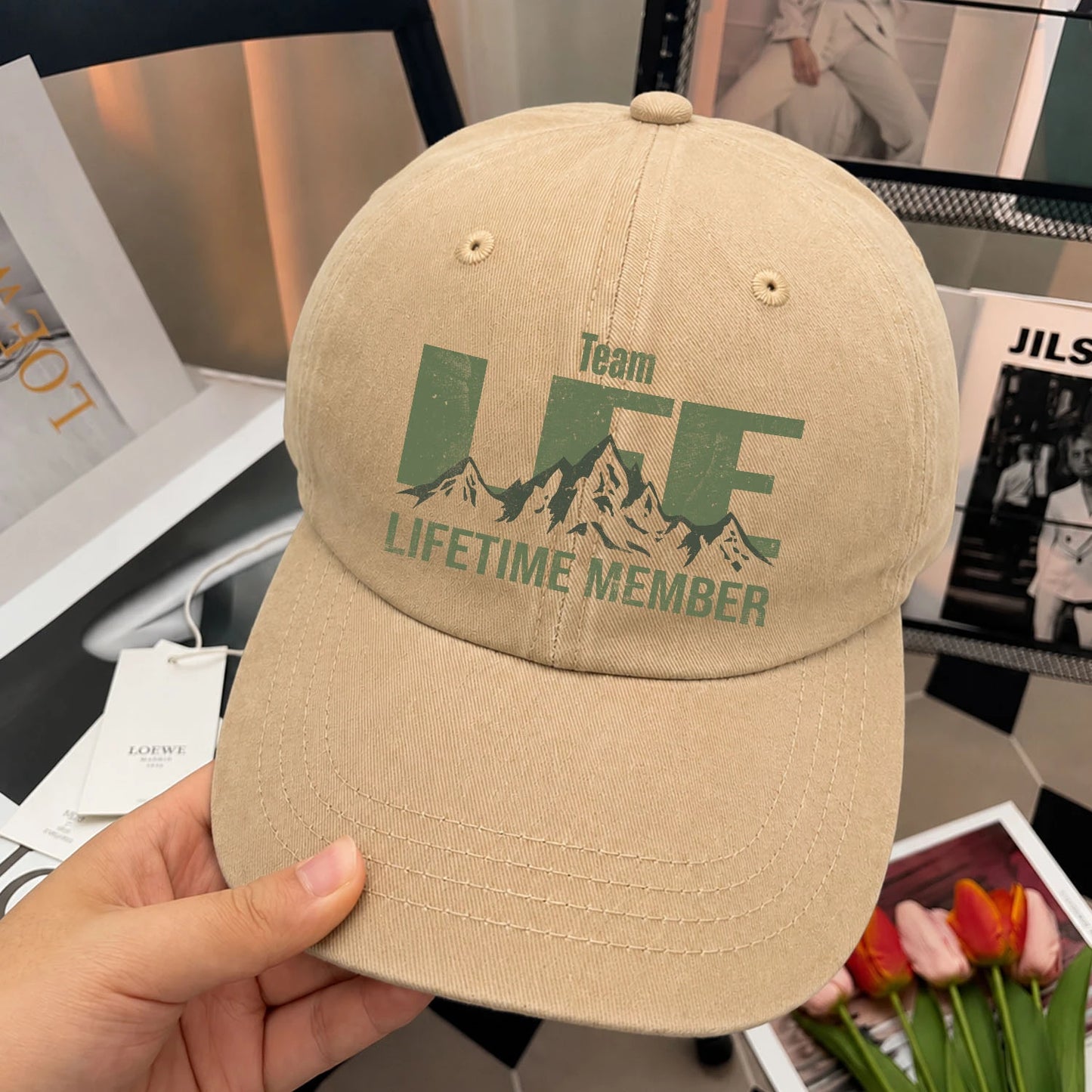 Team Your Name Lifetime Member Mountain Cap LEE 13K1 C58PF