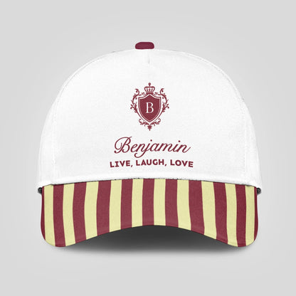 Live Laugh Love Burgundy And Yellow Cap BENJAMIN 13K1 C120PF