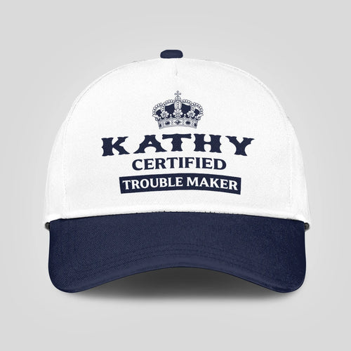 Certified Your Name Trouble Maker Washed Cap KATHY 13K1 C148PF