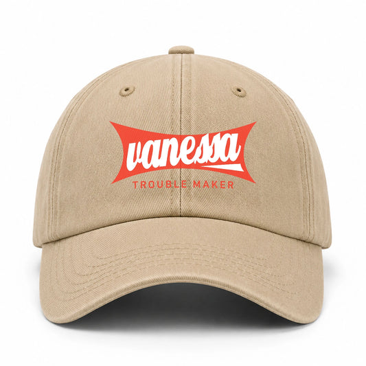 Trouble Maker Red Logo Washed Cap VANESSA 13K1 C78PF