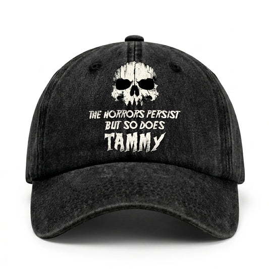 The Horrors Persist But So Does Your Name Cool Skull Washed Cap TAMMY 13K1 C134PF