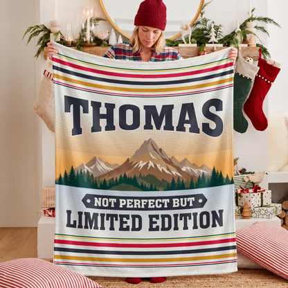 Not Perfect But Limited Edition Vintage Mountain Fleece Blanket THOMAS 13K1 BK45