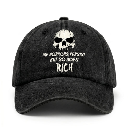 The Horrors Persist But So Does Your Name Cool Skull Washed Cap RICH 13K1 C134PF