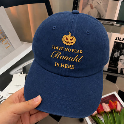 Have No Fear Your Name Is Here Jack O' Lantern Washed Cap RONALD 13K1 C165PF