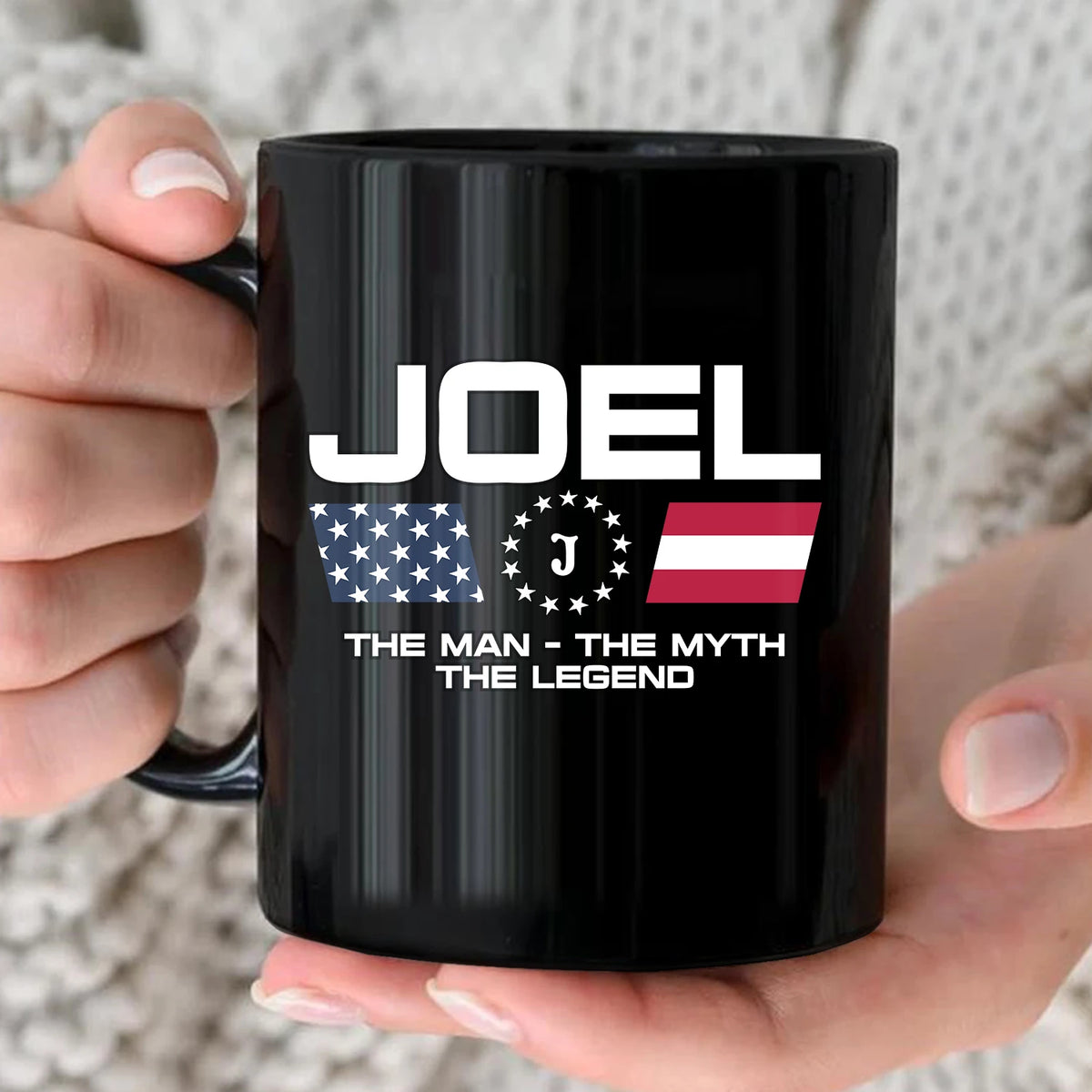 The Man The Myth The Legend Us Flag Mug JOEL 13K1 MG23