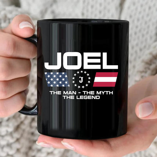 The Man The Myth The Legend Us Flag Mug JOEL 13K1 MG23