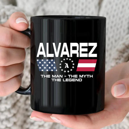 The Man The Myth The Legend Us Flag Mug ALVAREZ 13K1 MG23