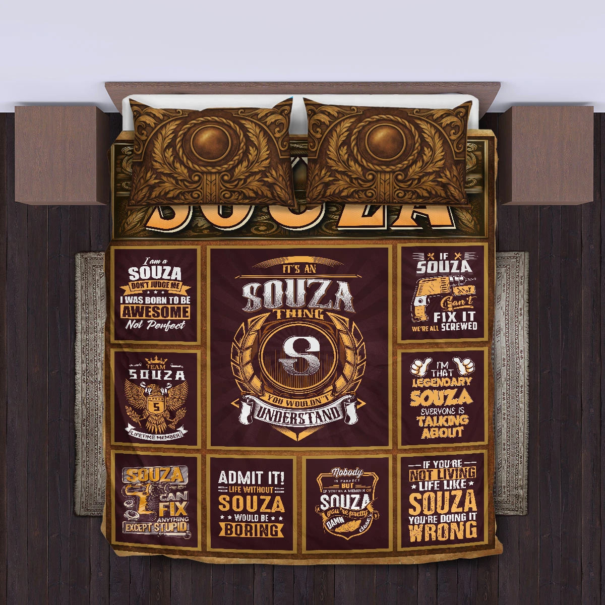 SOUZA Limited Edition Personalized Bedding Set 13K1-BS3