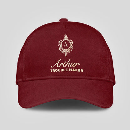 Trouble Maker Funny Royal Burgundy Cap ARTHUR 13K1 C158PF