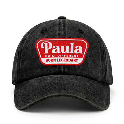 Built Different Born Legendary Red Logo Washed Cap PAULA 13K1 C63PF