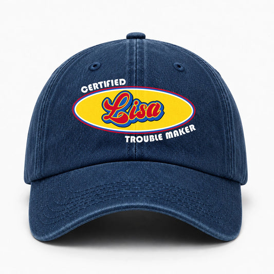 Certified Your Name Trouble Maker Washed Cap LISA 13K1 C73PF