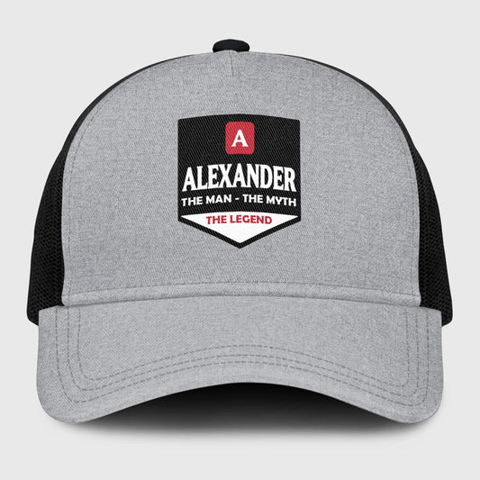 The Man The Myth The Legend Gray Mesh Cap ALEXANDER 13K1 C189PF