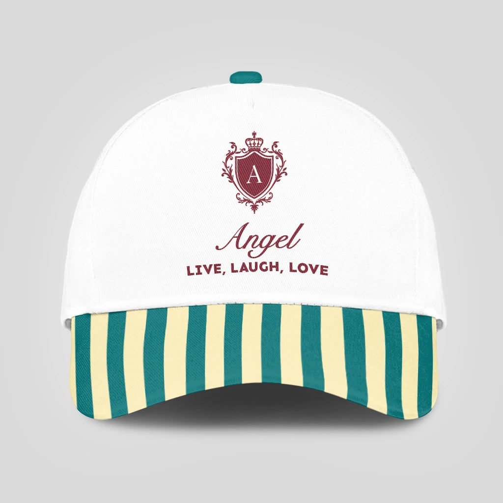 Live Laugh Love Green And Yellow Royal Cap ANGEL 13K1 C122PF