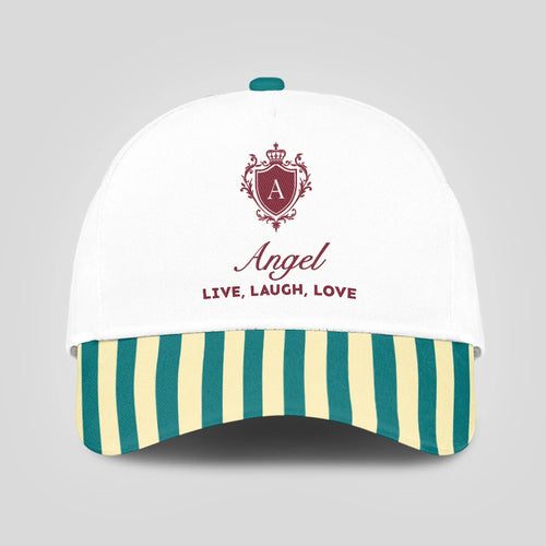 Live Laugh Love Green And Yellow Royal Cap ANGEL 13K1 C122PF
