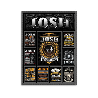 JOSH Personalized Sponge Floor Mat – Custom Printed Home Decor 13K1-AR2