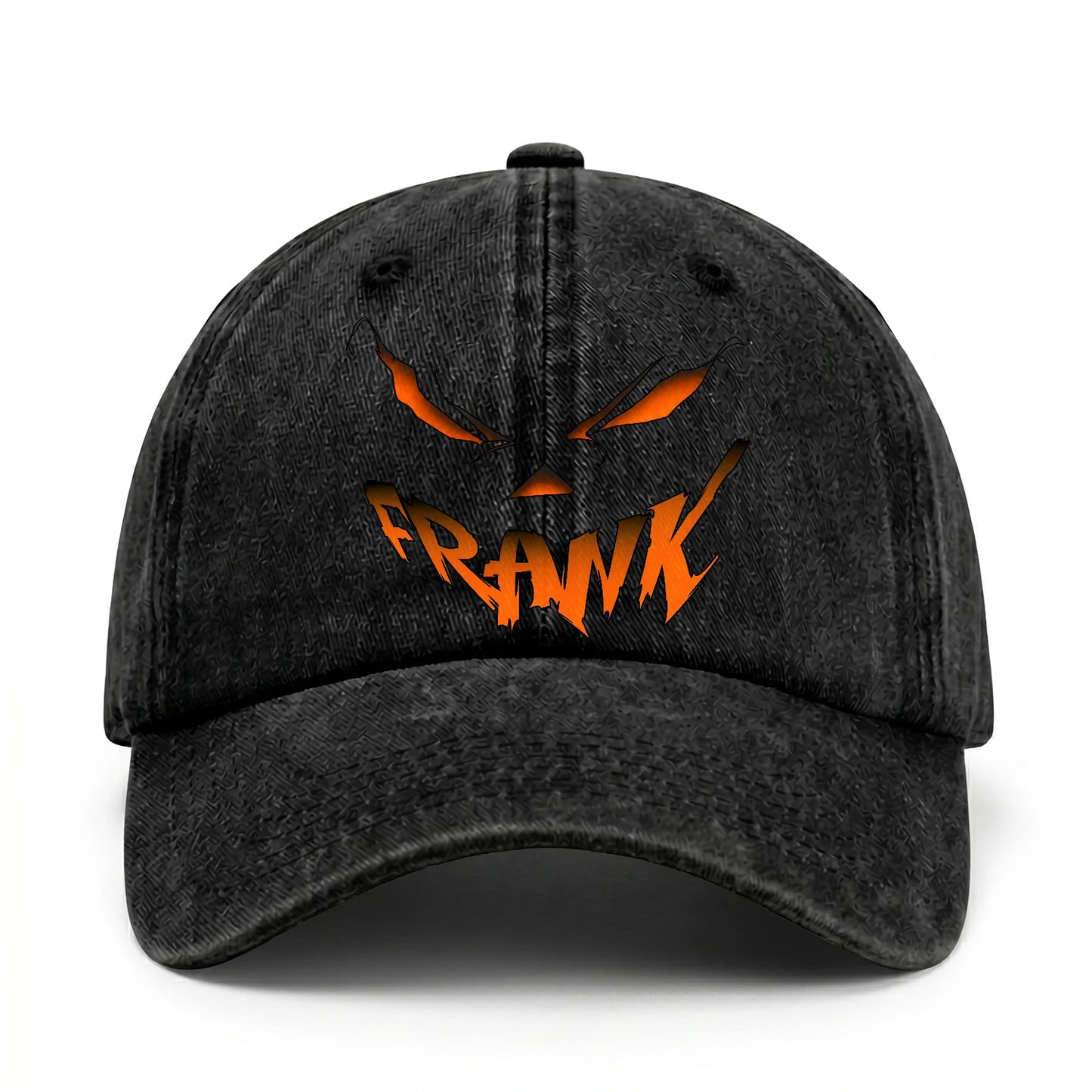 Stay Hungry Pumpkin Chasing Ghosts Funny Washed Cap FRANK 13K1 C101PF