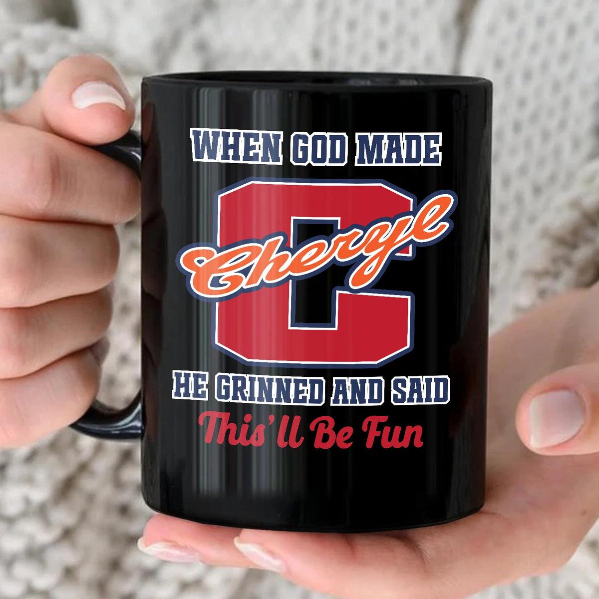 When God Made Your Name Personalized Baseball Mug CHERYL 13K1 MG07