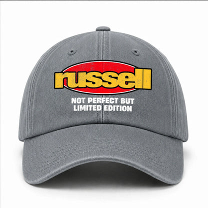 Your Name Not Perfect But Limited Edition Red Logo Washed Cap RUSSELL 13K1 C84PF